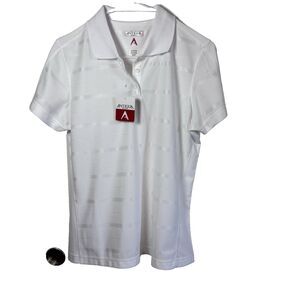 Antigua Women’s White Polo Shirt Size Medium | Golf Performance Top Athletic